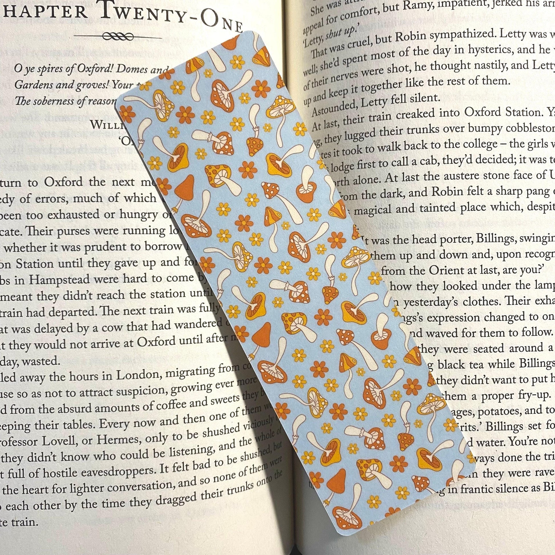 Mushroom Laminated Bookmark - Cute Boho Style bookmark by Magic & Meaning
