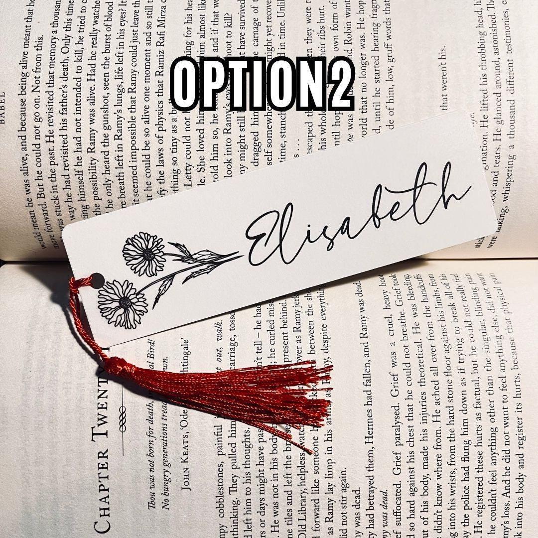 Personalized Bookmark: Birth Flower Design for Book Lovers (Handmade) bookmark by Magic & Meaning