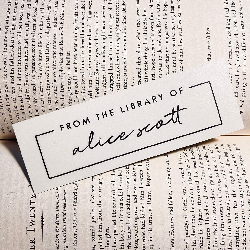 Book Lover Gift Bookmark: Personalized Name - Custom Tassel Colors bookmark by Magic & Meaning