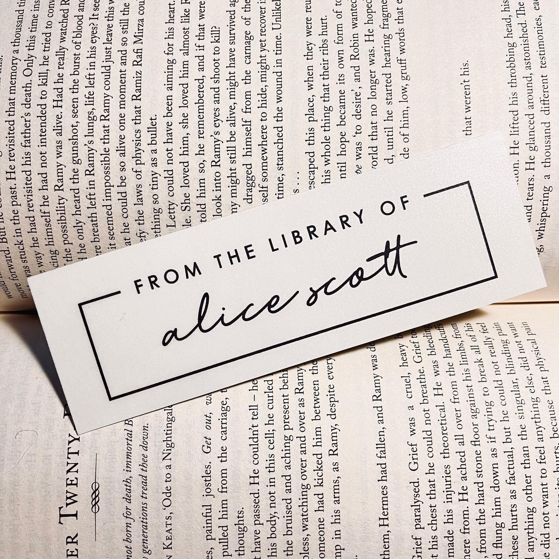 Book Lover Gift Bookmark: Personalized Name - Custom Tassel Colors bookmark by Magic & Meaning