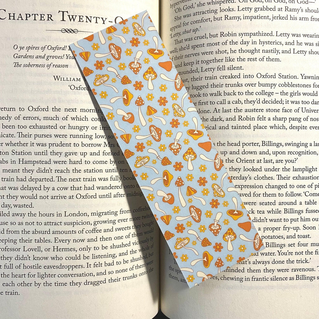 Mushroom Laminated Bookmark - Cute Boho Style bookmark by Magic & Meaning