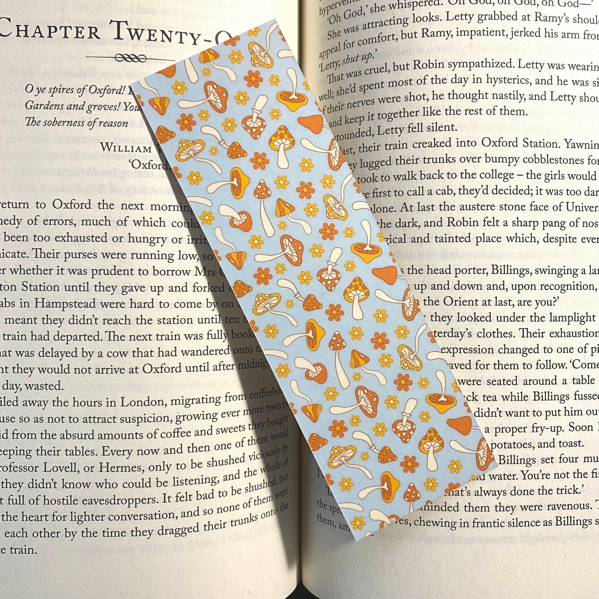 Mushroom Laminated Bookmark - Cute Boho Style bookmark by Magic & Meaning