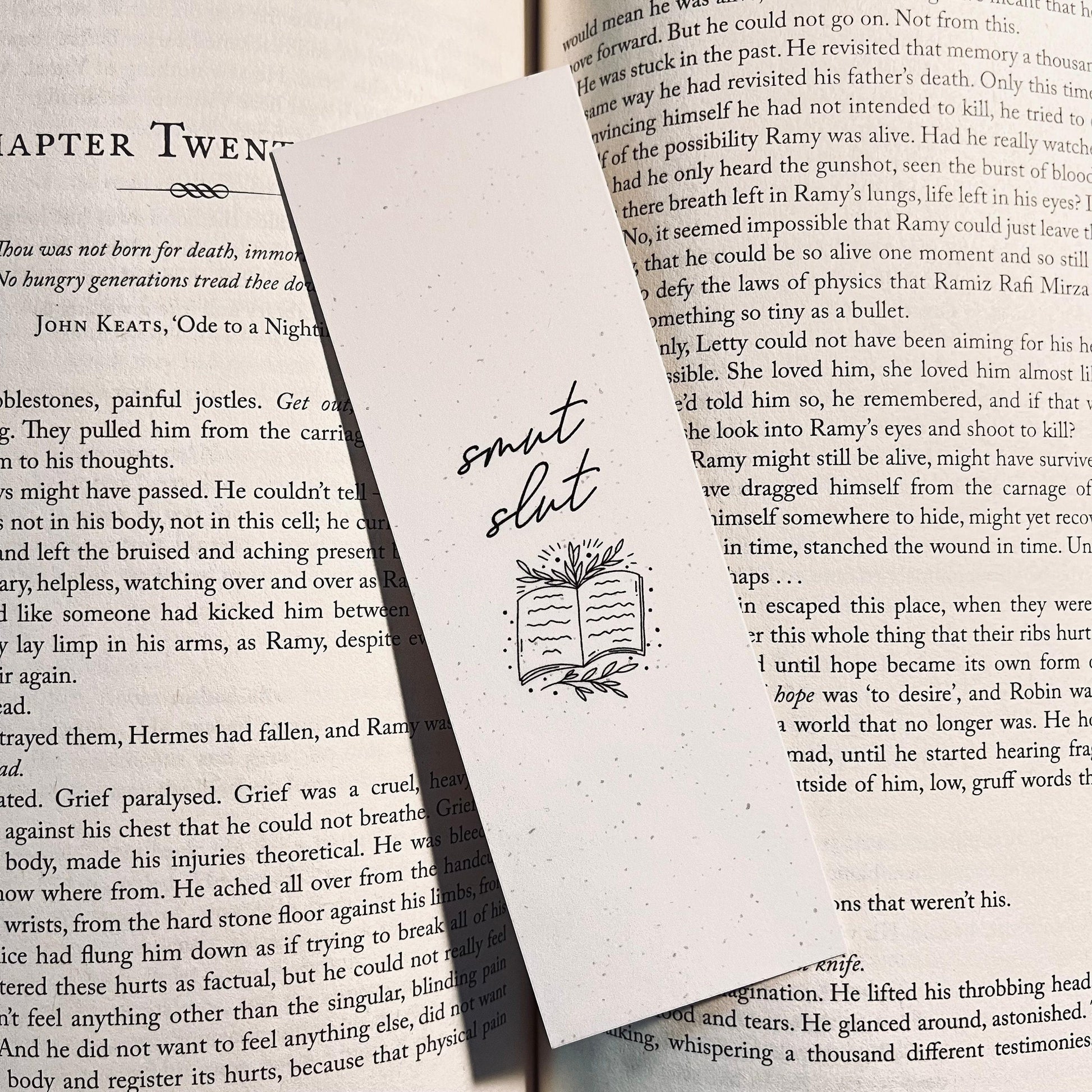 Smut Slut Bookmark: Funny Double-Sided Laminated bookmark by Magic & Meaning