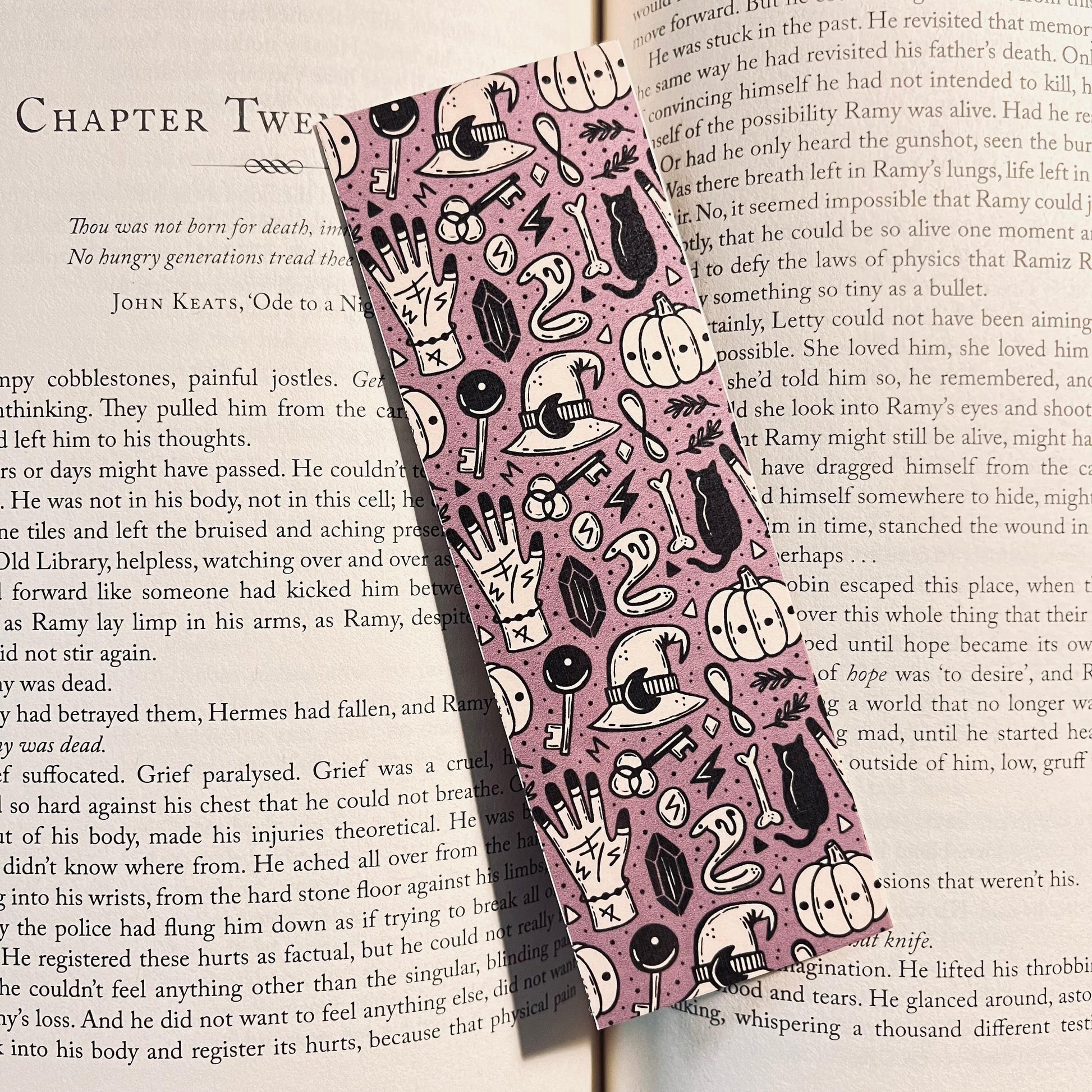 Mystic Gothic Bookmark - Handmade, Laminated bookmark by Magic & Meaning