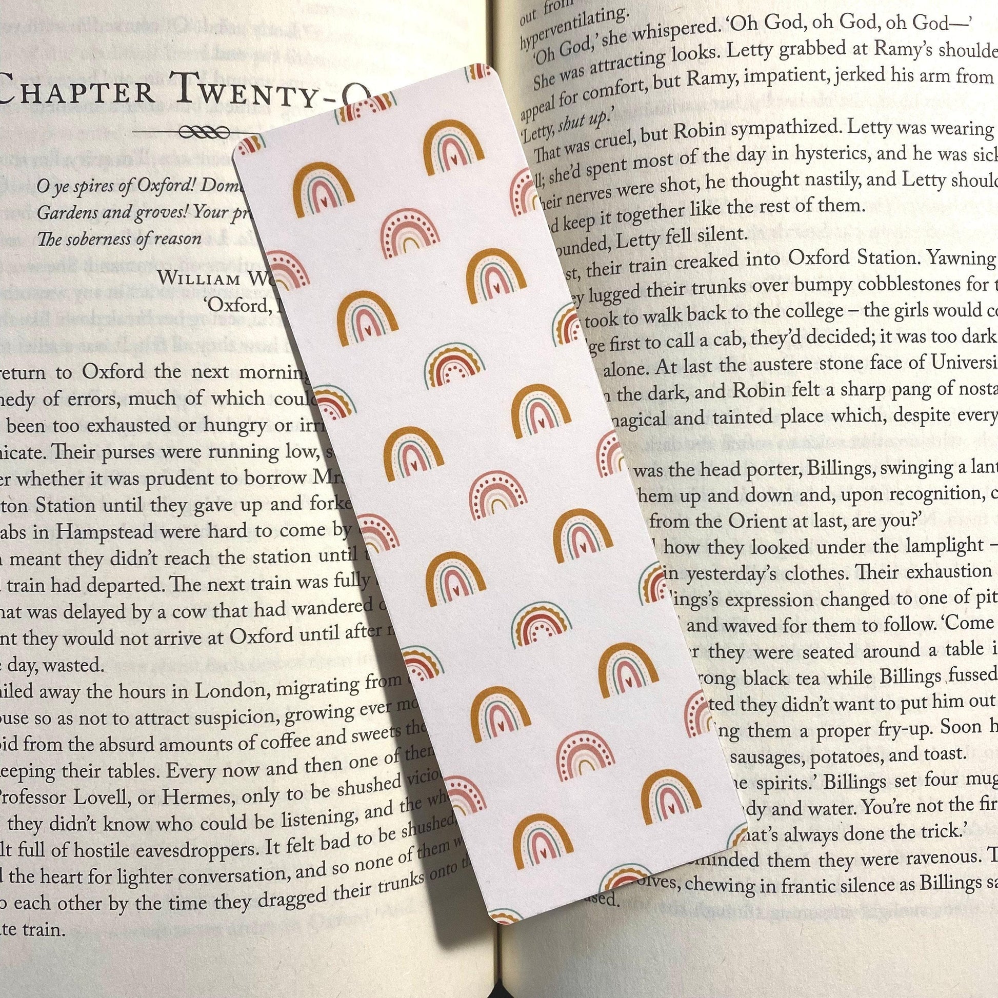 Boho Rainbow Bookmark - Laminated with Bright Tassel bookmark by Magic & Meaning