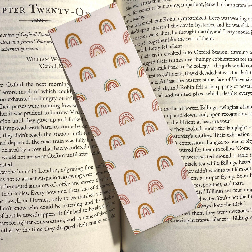 Boho Rainbow Bookmark - Laminated with Bright Tassel bookmark by Magic & Meaning