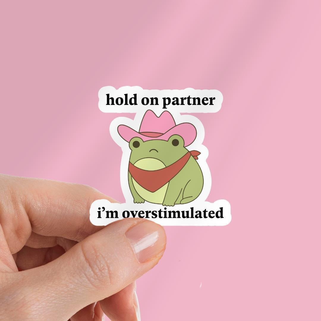 Funny Overstimulated Meme Sticker: Anti-Social Reader Gift sticker by Magic & Meaning