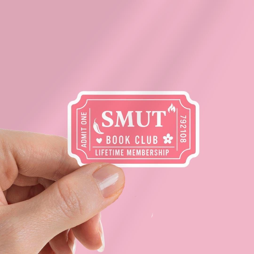 Smut Lover Book Club Kindle Sticker: Bookish E-reader Vinyl Decal sticker by Magic & Meaning