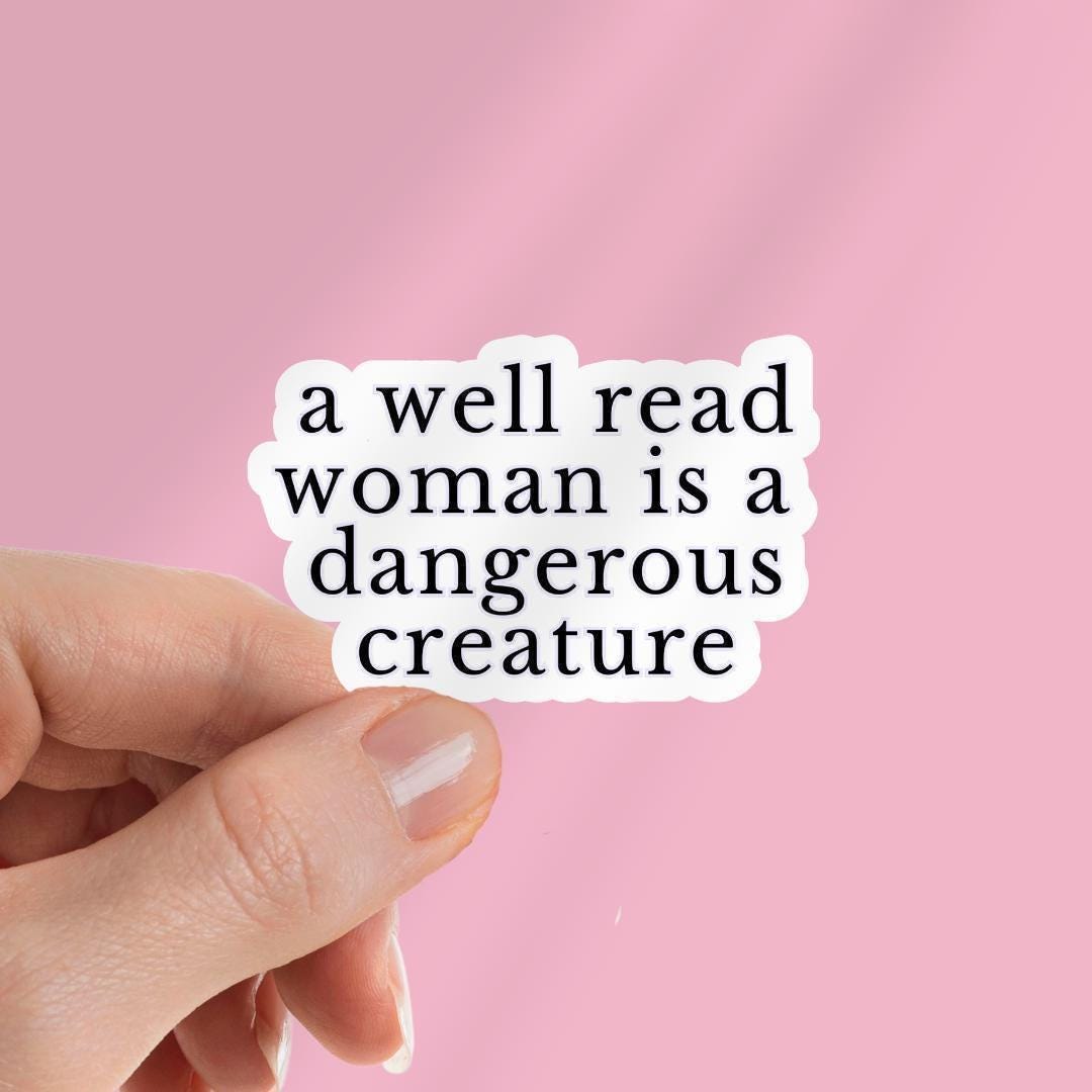 Well Read Woman Kindle Sticker: Book Lover Laptop Decal sticker by Magic & Meaning