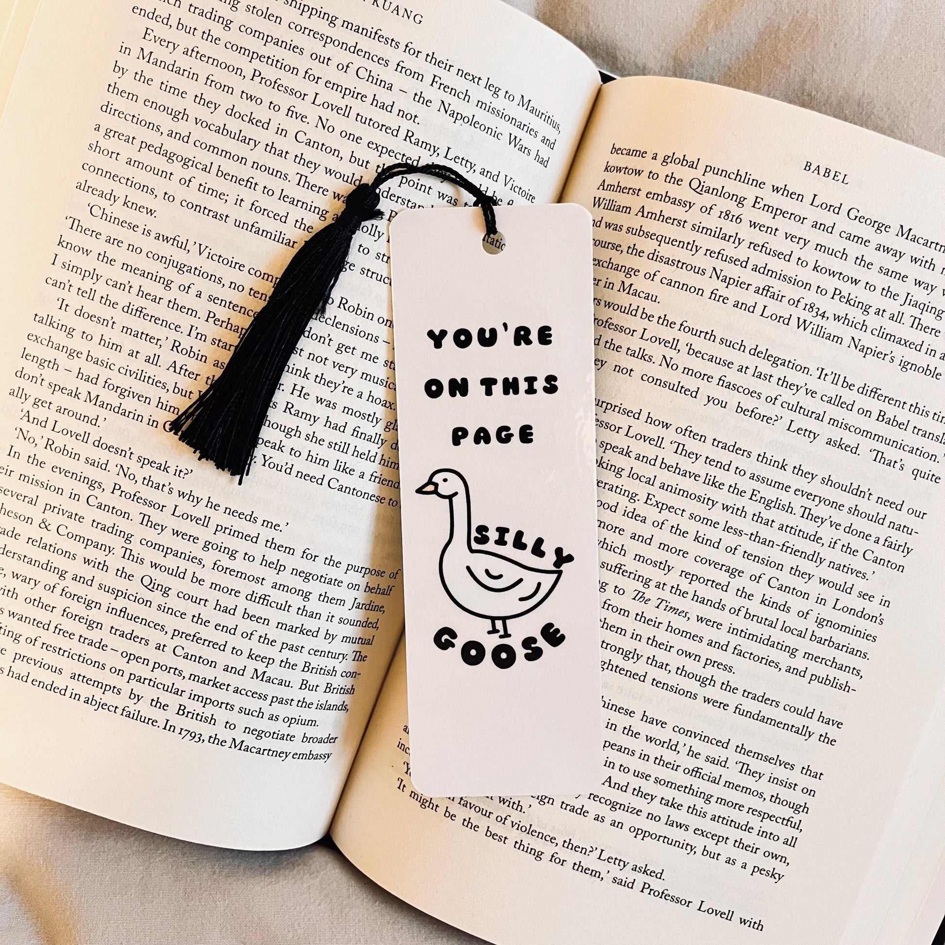 You're On This Page Silly Goose Bookmark | Funny Sarcastic Bookmark, Silly Goose Design bookmark by Magic & Meaning
