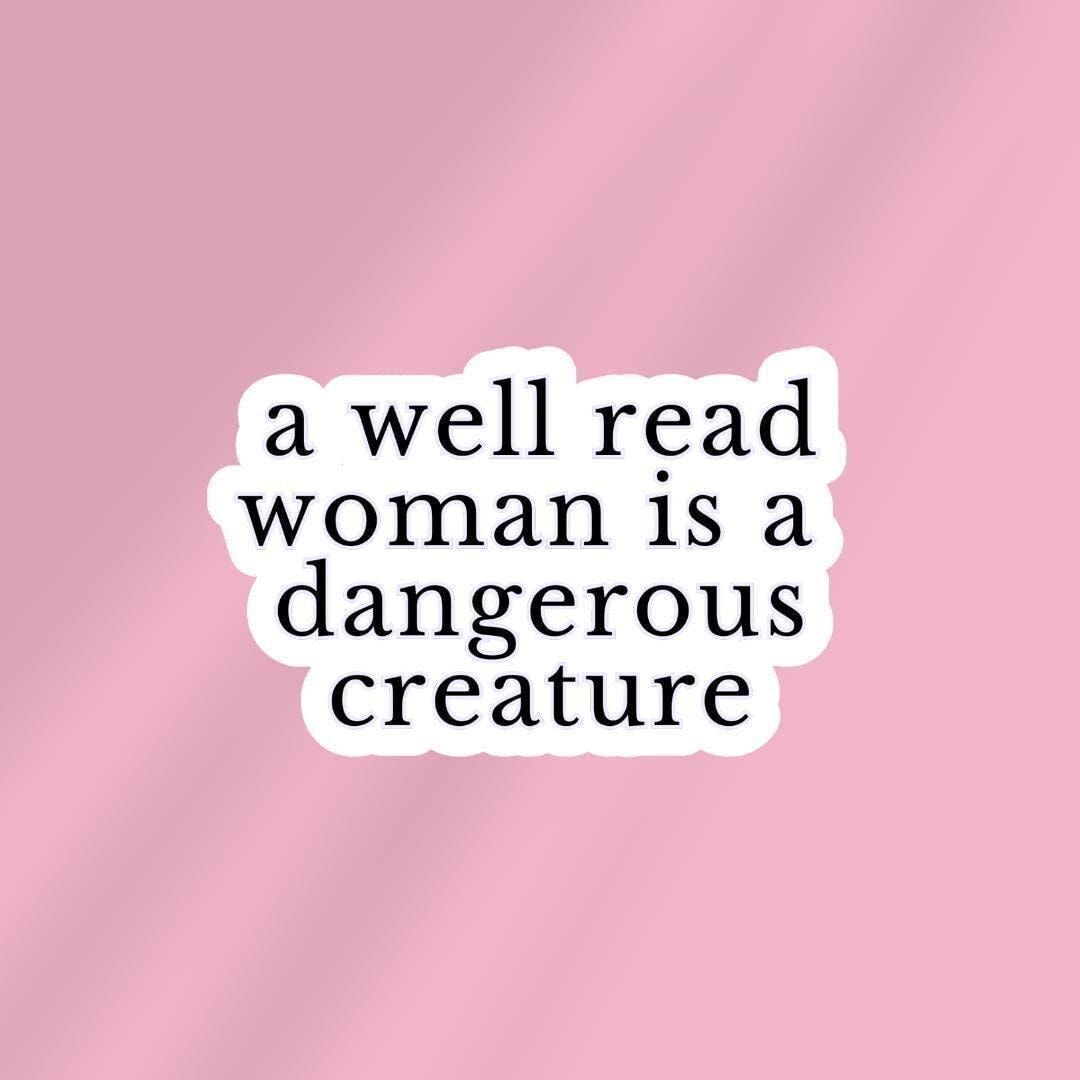 Well Read Woman Kindle Sticker: Book Lover Laptop Decal sticker by Magic & Meaning