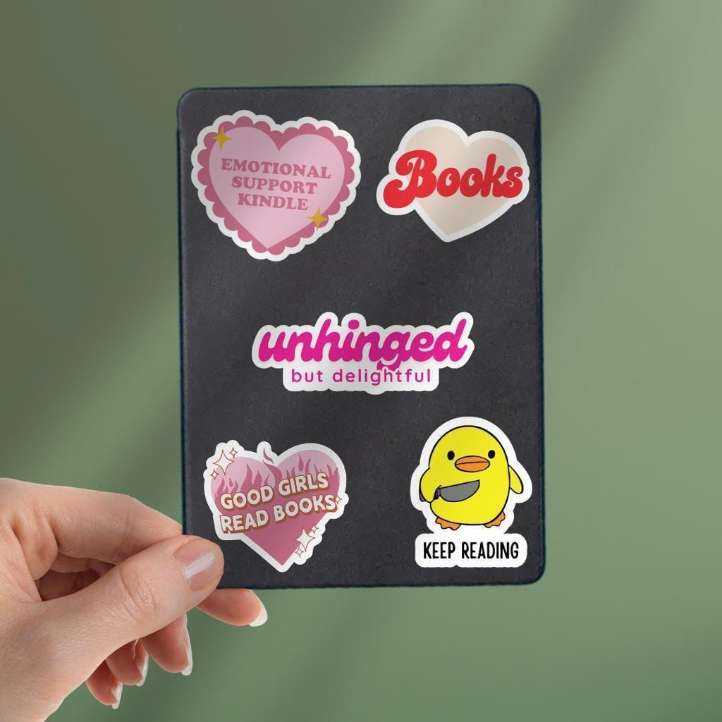 Unhinged But Delightful Anxiety Sticker: Sarcastic Vinyl Decal sticker by Magic & Meaning