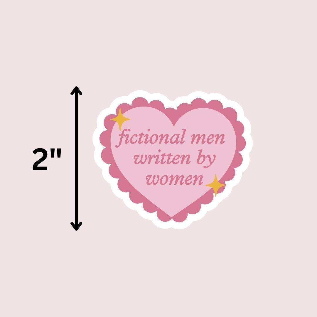 Fictional Men Written By Women Kindle Sticker: Book Lover Vinyl Decal sticker by Magic & Meaning