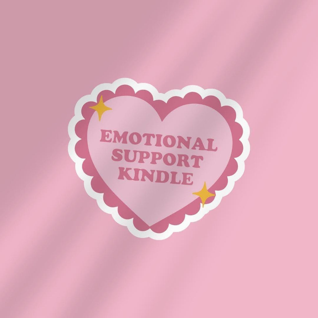 Emotional Support Kindle Sticker: Book Lover Vinyl Decal sticker by Magic & Meaning
