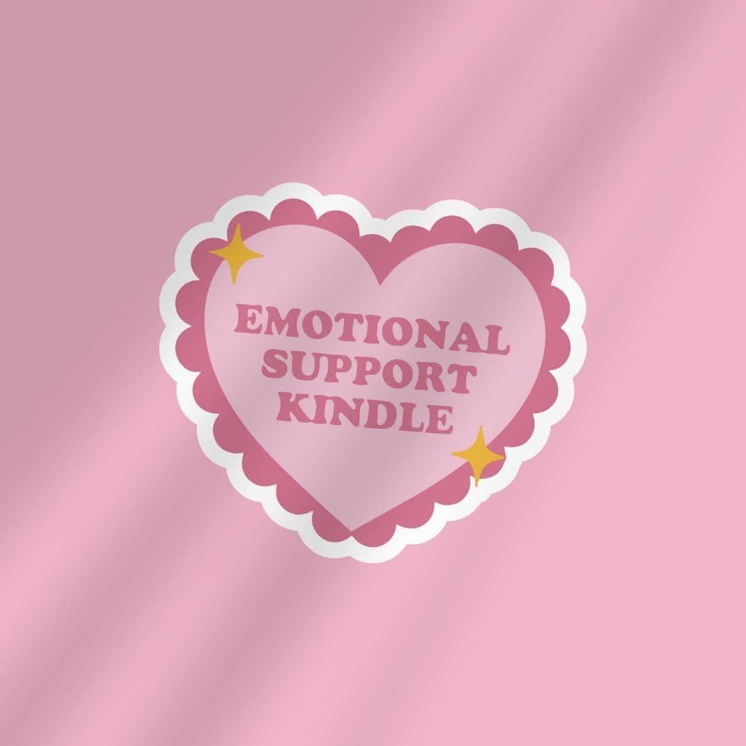 Emotional Support Kindle Sticker: Book Lover Vinyl Decal sticker by Magic & Meaning