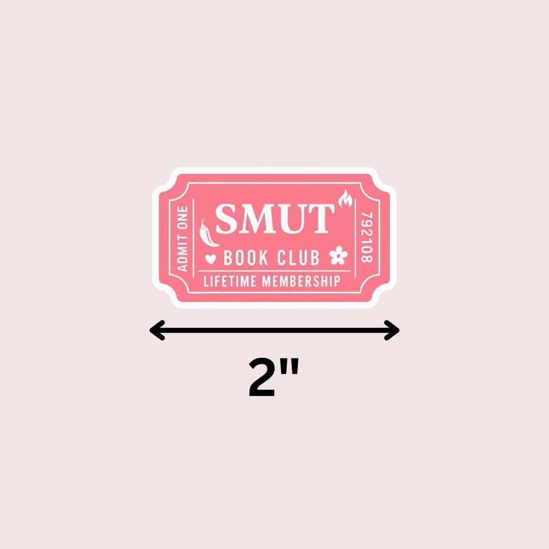 Smut Lover Book Club Kindle Sticker: Bookish E-reader Vinyl Decal sticker by Magic & Meaning