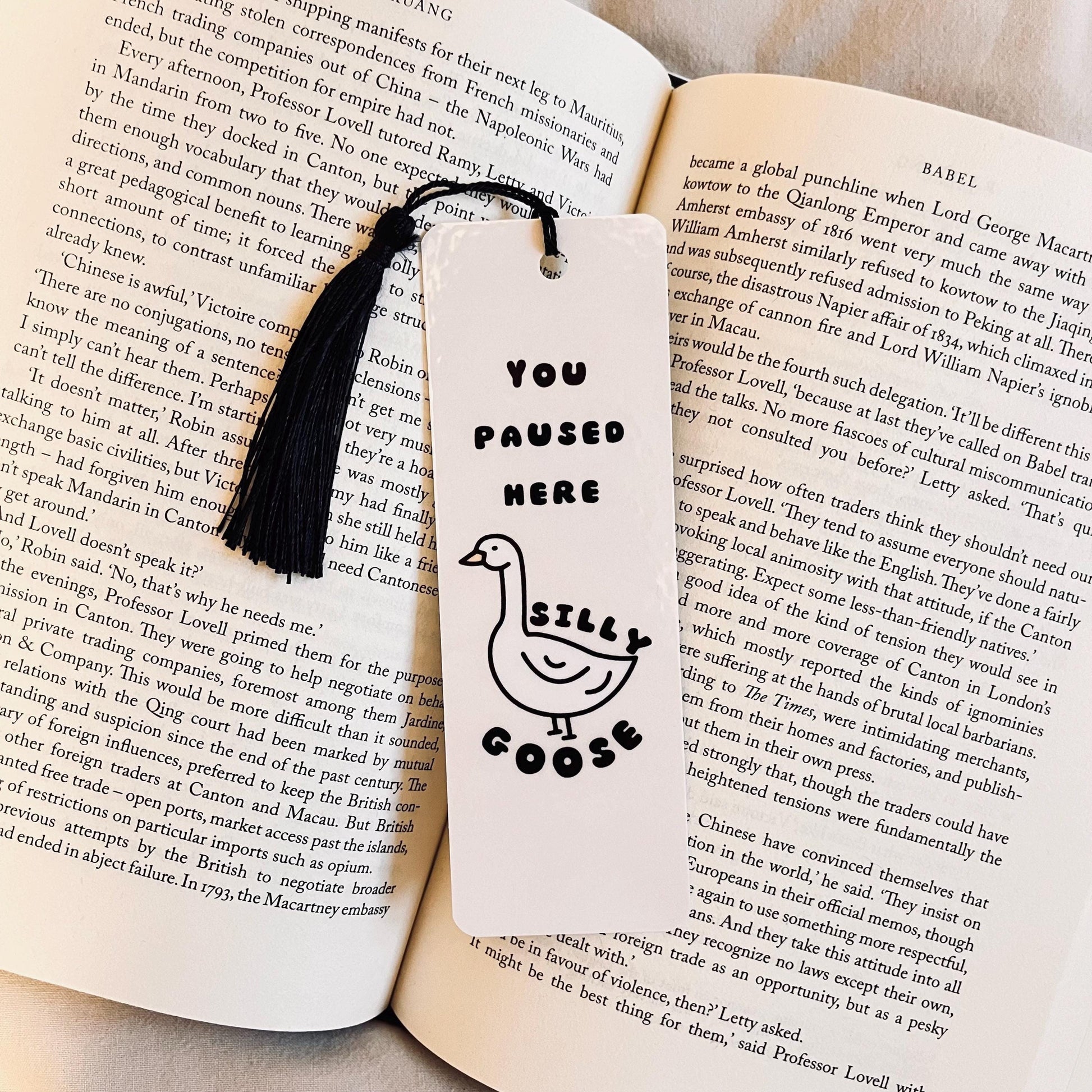 You're On This Page Silly Goose Bookmark | Funny Sarcastic Bookmark, Silly Goose Design bookmark by Magic & Meaning