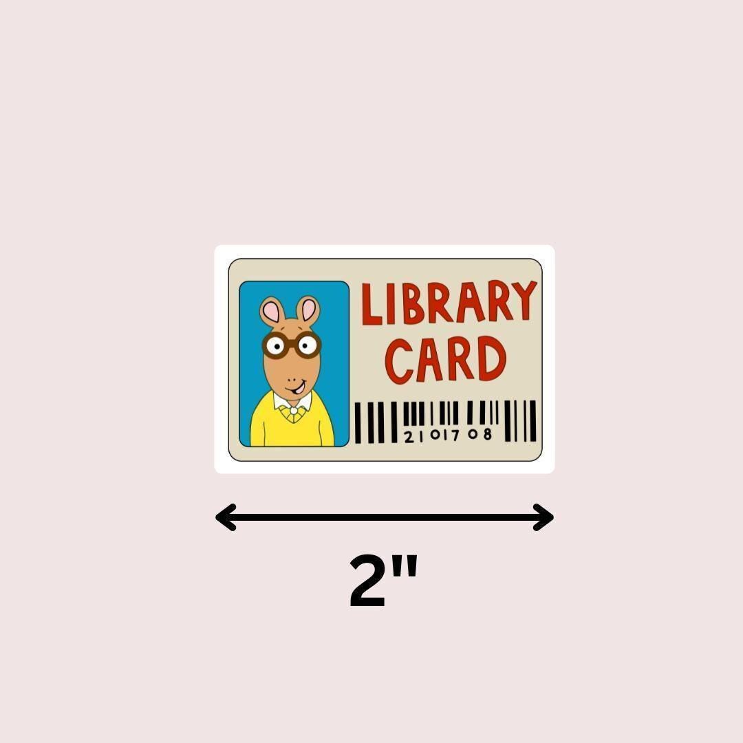 Arthur Library Card Sticker: Book Lover Kindle Decal sticker by Magic & Meaning