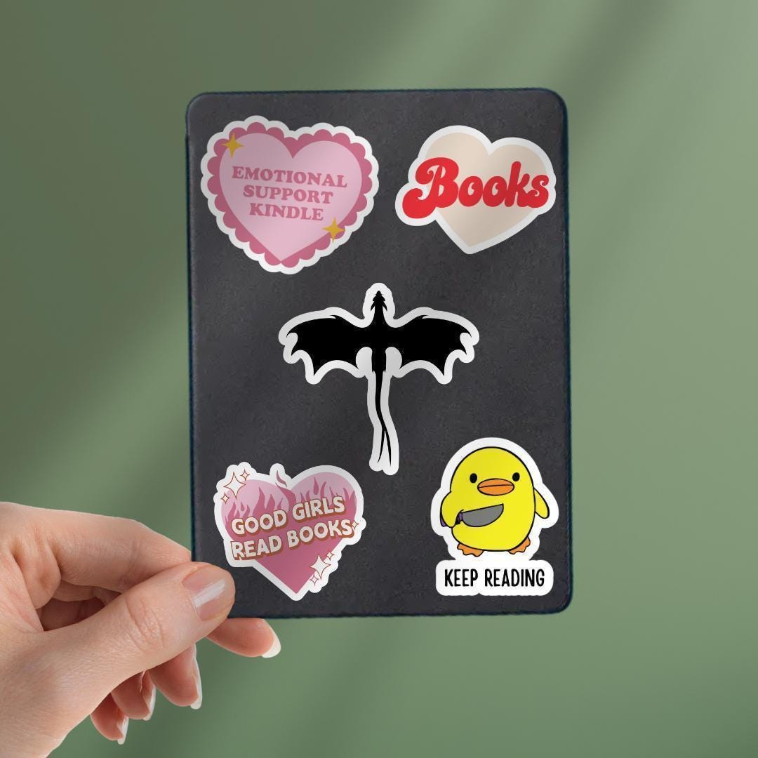 Dragon Kindle Sticker: Fantasy E-Reader Vinyl Decal sticker by Magic & Meaning