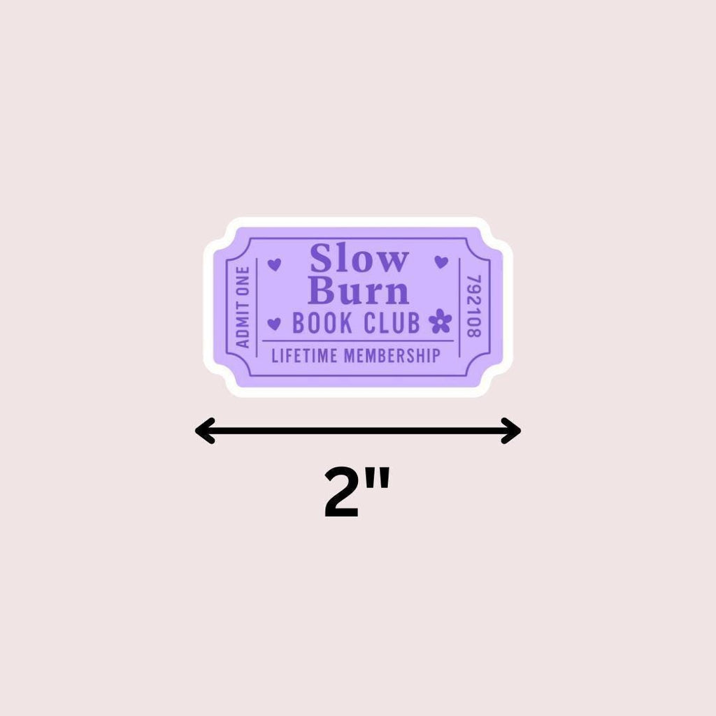 Slow Burn Book Club Kindle Sticker: Book Lover E-reader Decal sticker by Magic & Meaning