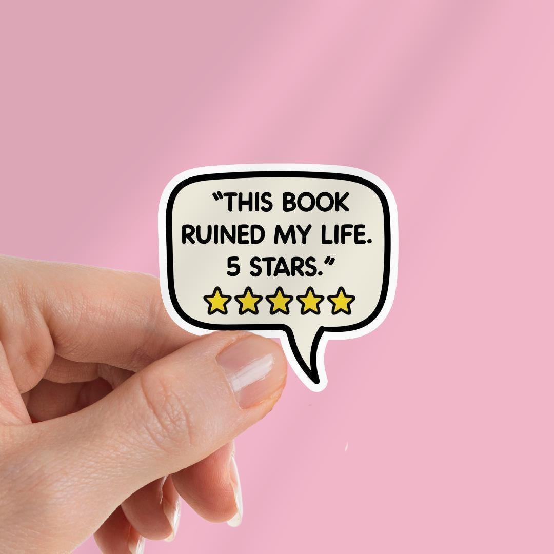 This Book Ruined My Life 5 Stars Kindle Sticker sticker by Magic & Meaning