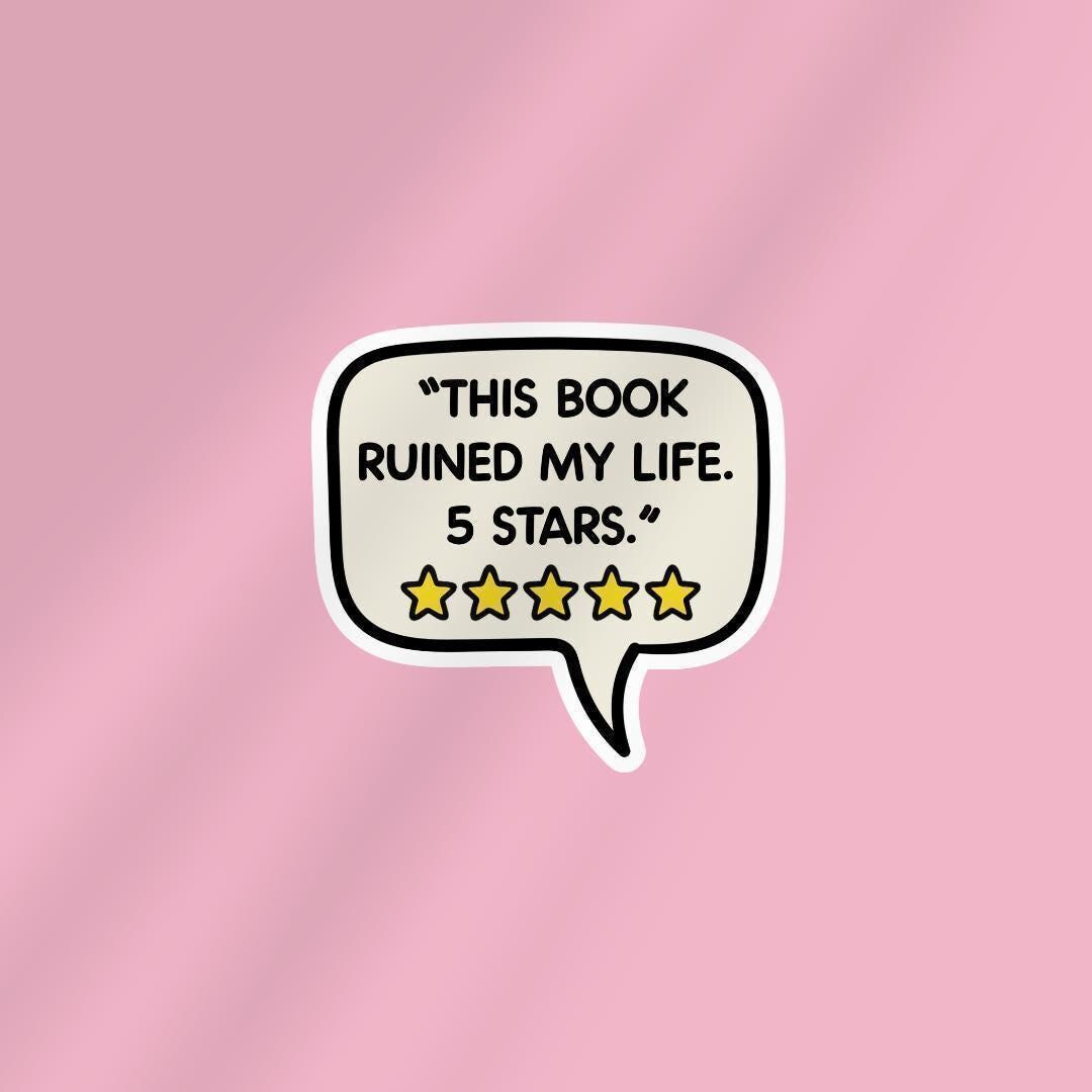 This Book Ruined My Life 5 Stars Kindle Sticker sticker by Magic & Meaning