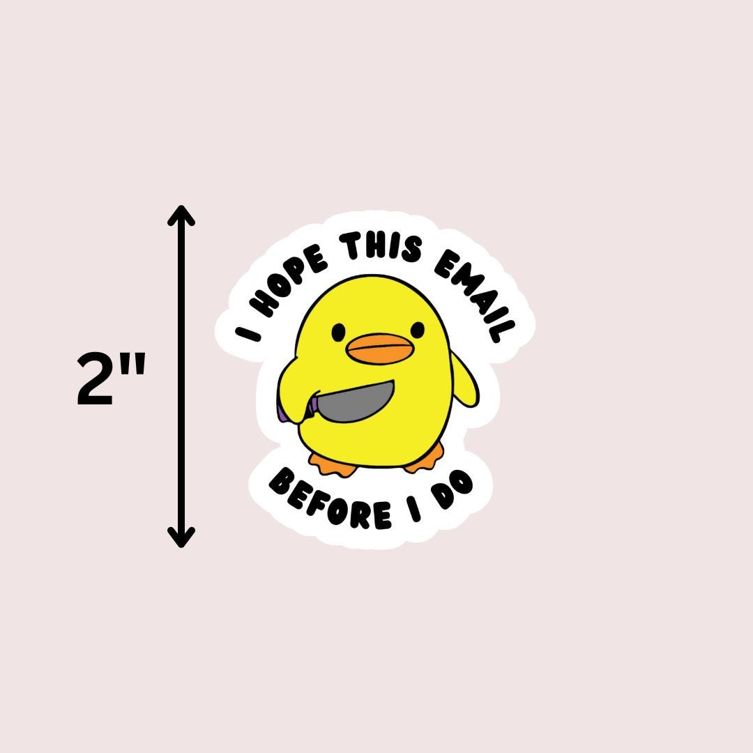 Funny Duck Knife Meme Sticker: Reader Stocking Stuffer sticker by Magic & Meaning