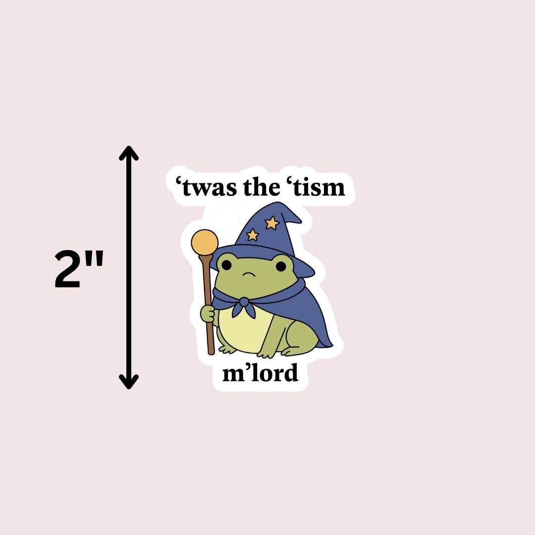 Funny Autism Kindle Sticker: Twas The Tism Sticker sticker by Magic & Meaning