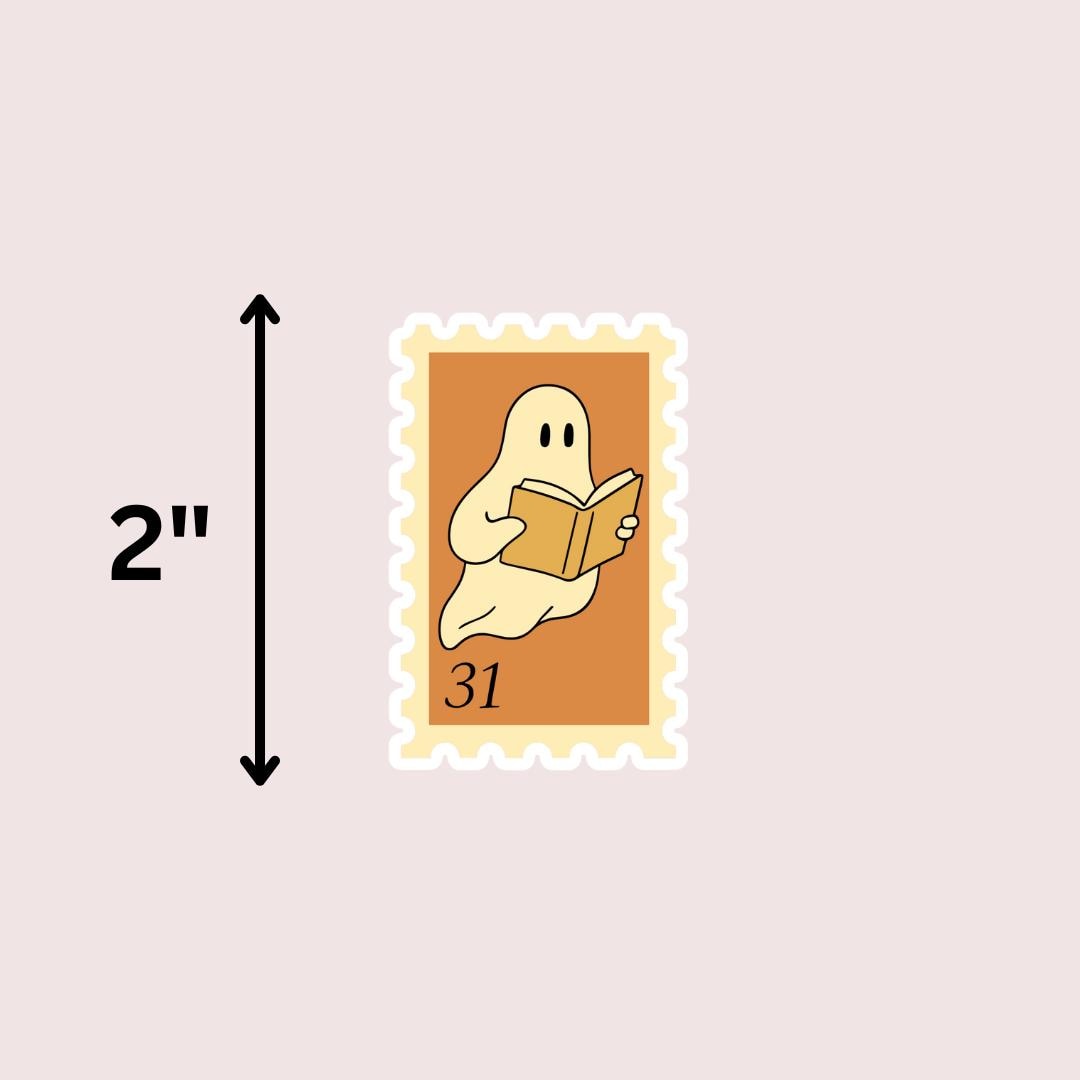 Halloween Postage Stamp Kindle Sticker: Weatherproof Vinyl Decal sticker by Magic & Meaning