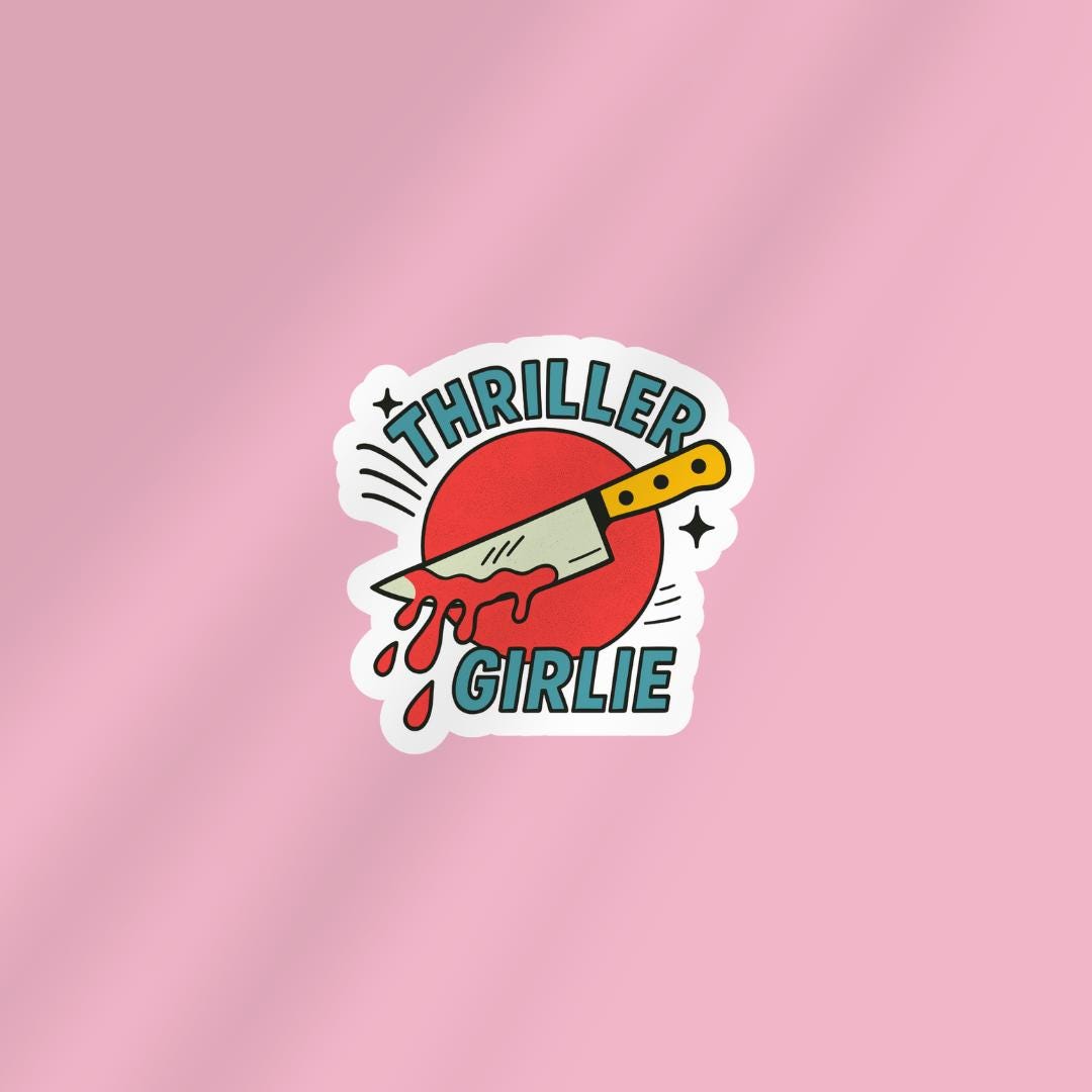 Thriller Girlie Horror Book Kindle Sticker: Halloween Sticker sticker by Magic & Meaning