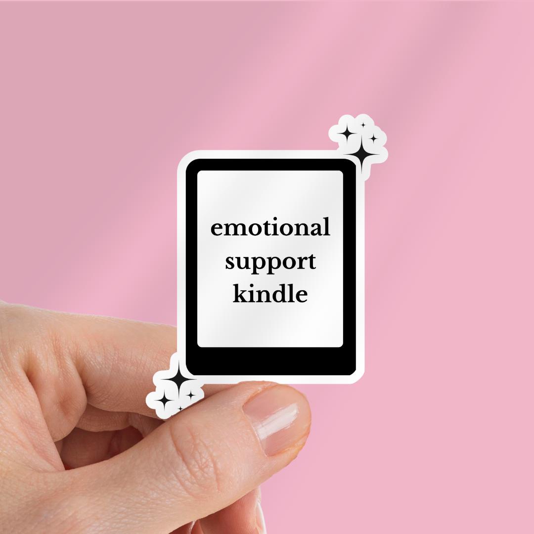 Emotional Support Kindle Sticker: Book Sticker For Reader sticker by Magic & Meaning