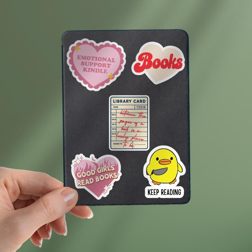 Book Quote Kindle Sticker: Weatherproof Vinyl Reader Gift sticker by Magic & Meaning