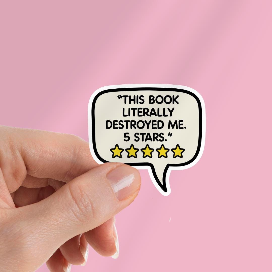This Book Destroyed My Life Sticker, 5 Star Review, Kindle Sticker sticker by Magic & Meaning