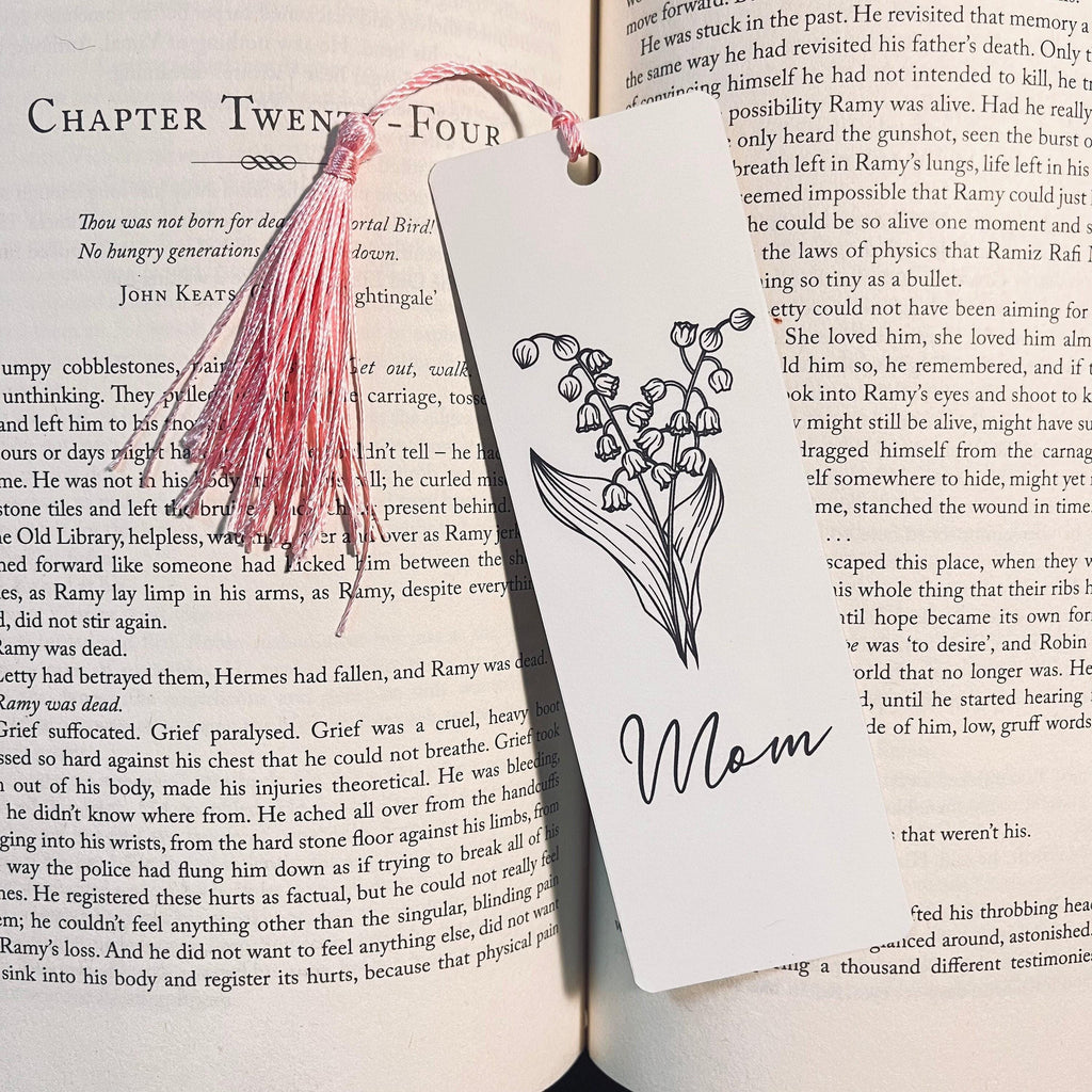 Personalized Bookmark: Birth Month Flower Design - Floral bookmark by Magic & Meaning