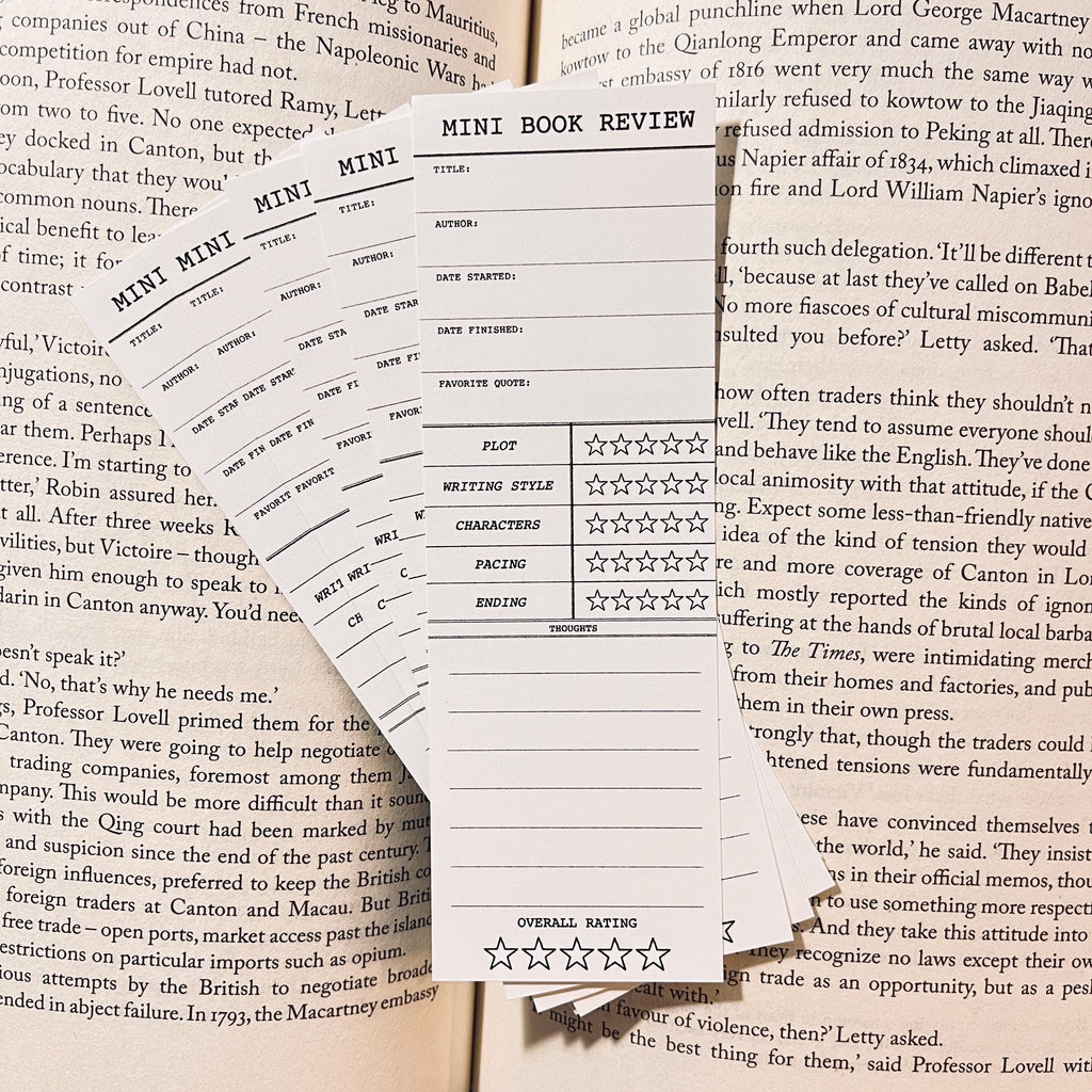 Book Lover Gift: 2026 Mini Reading Tracker Bookmark (Library Card Style) bookmark by Magic & Meaning