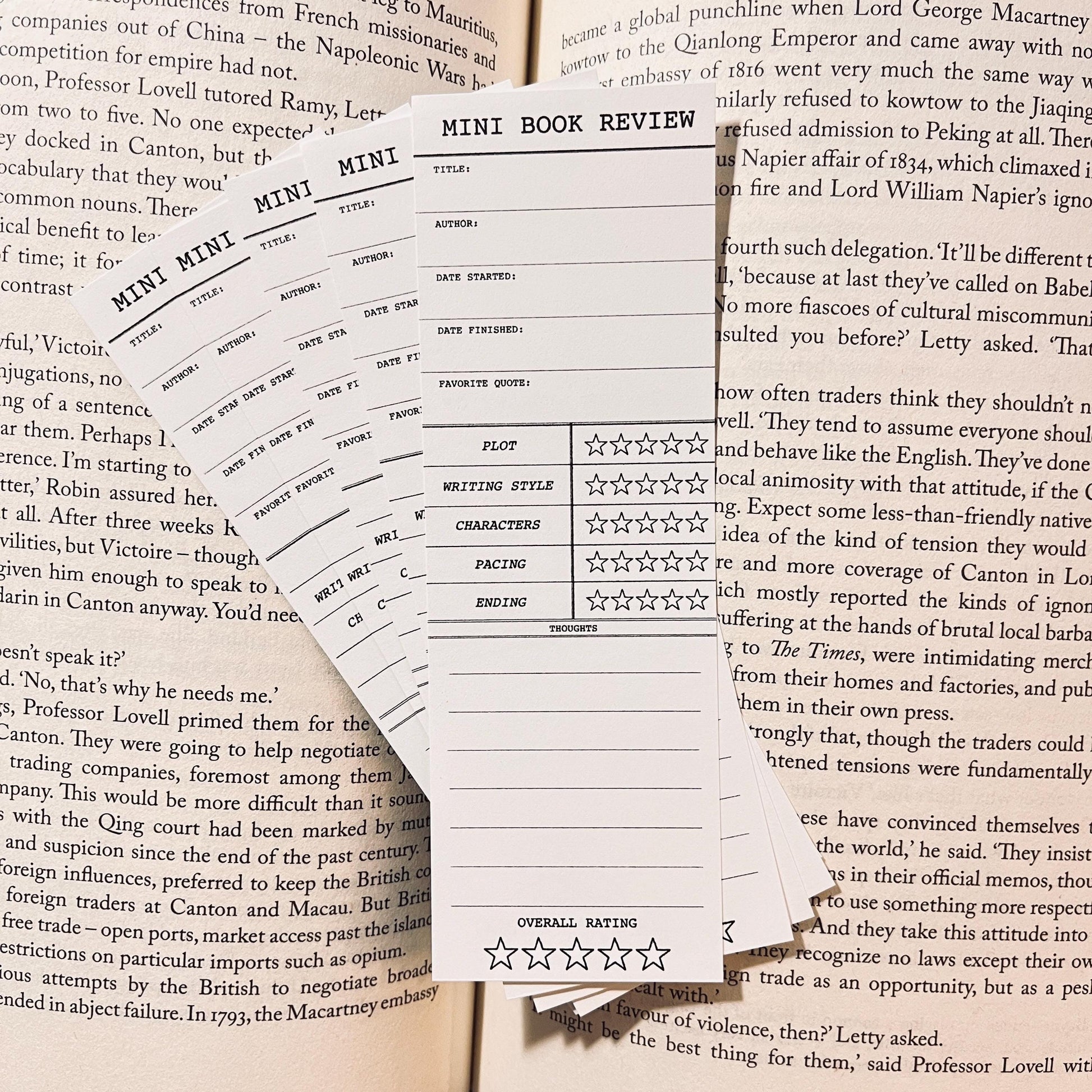 Book Lover Gift: 2026 Mini Reading Tracker Bookmark (Library Card Style) bookmark by Magic & Meaning