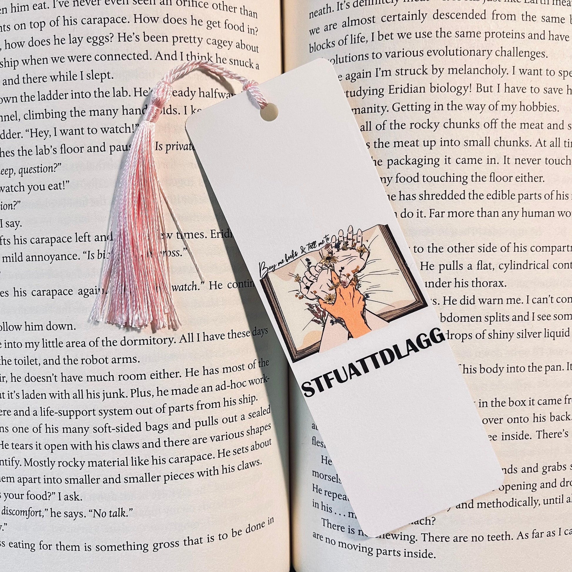 Sassy Reader Bookmark: Funny Bookish Gift (Laminated with Tassel) bookmark by Magic & Meaning
