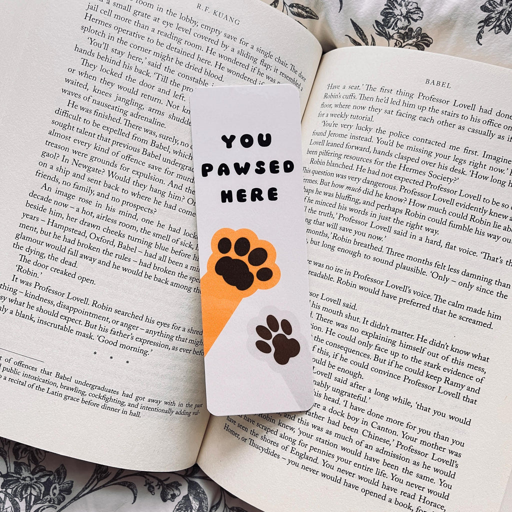 Dog Paw Bookmark: Cute Book Lover Gift with Double-Sided Lamination bookmark by Magic & Meaning