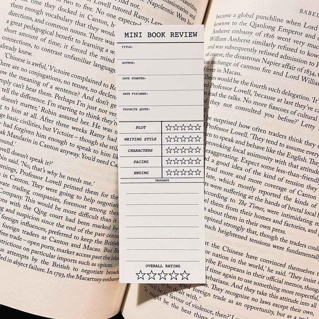 Book Lover Gift: 2026 Mini Reading Tracker Bookmark (Library Card Style) bookmark by Magic & Meaning