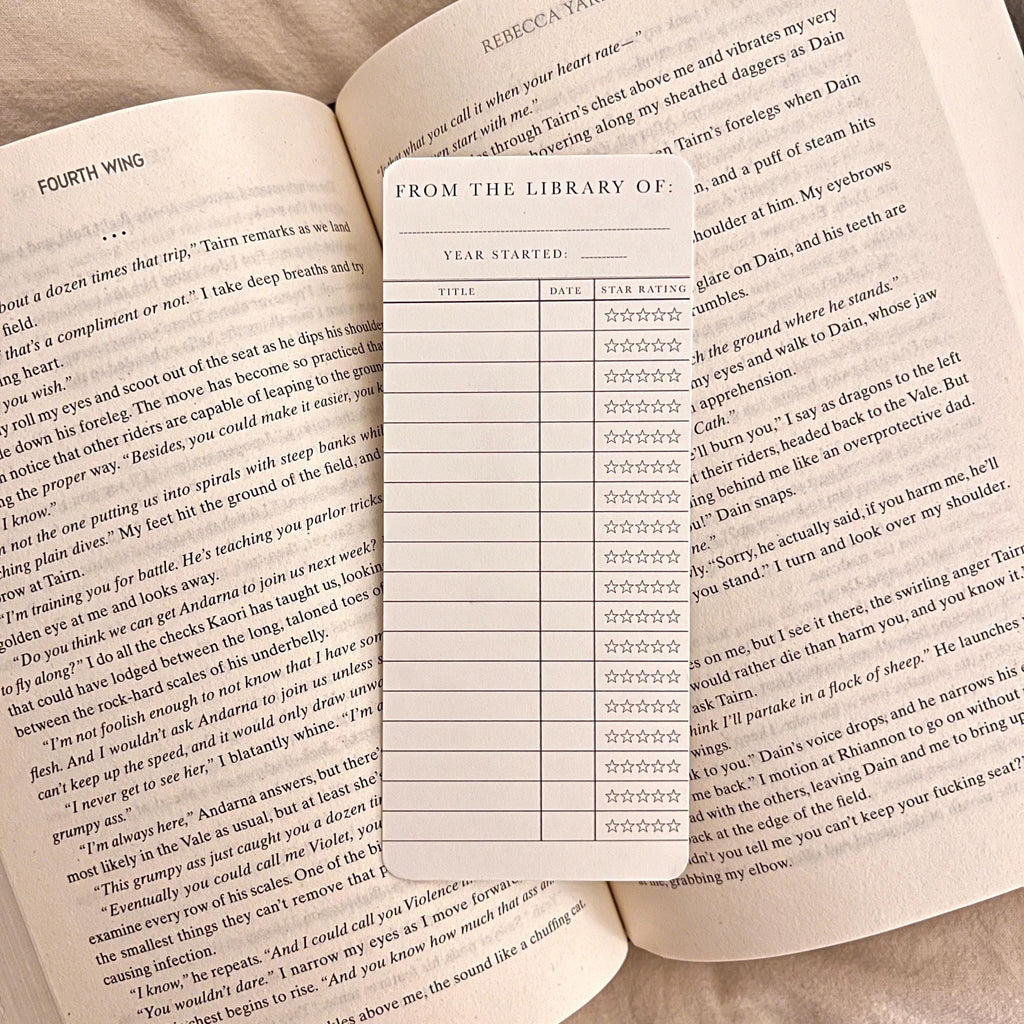 2026 Reading Tracker Bookmark: Paper Book Tracker, Reading Log bookmark by Magic & Meaning