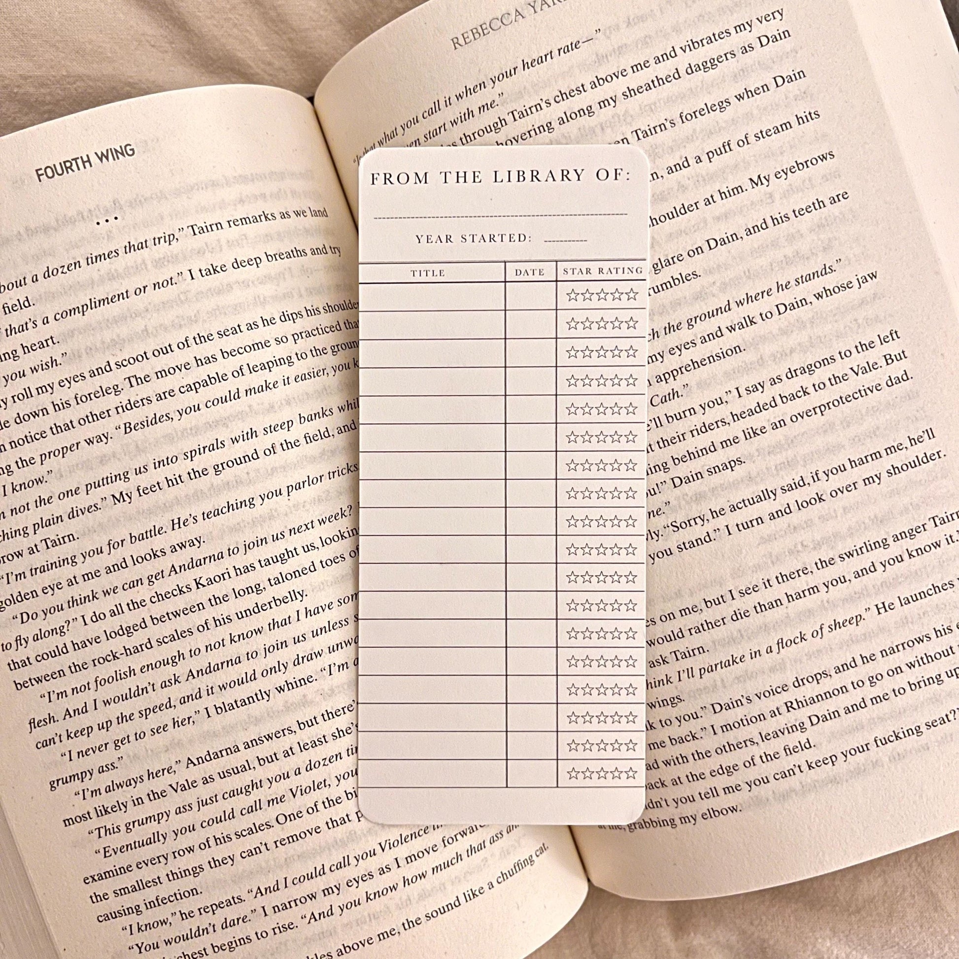 2026 Reading Tracker Bookmark: Paper Book Tracker, Reading Log bookmark by Magic & Meaning