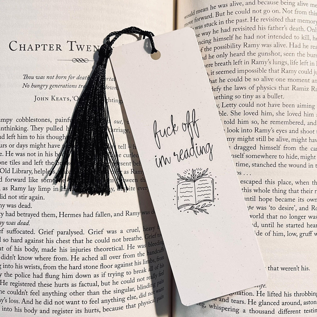 Funny Book Lover Bookmark - Sassy Quote, Laminated Durable Cardstock bookmark by Magic & Meaning