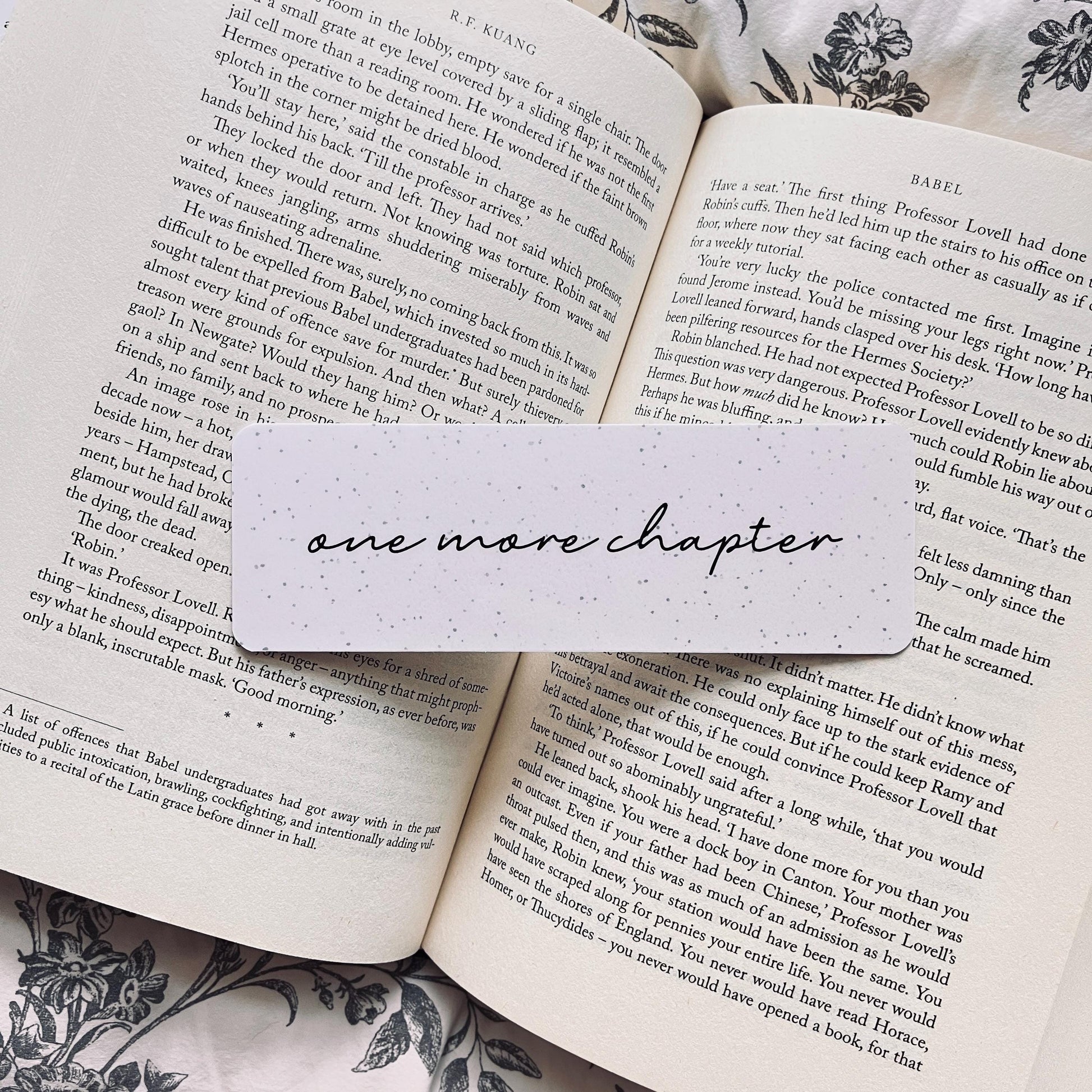 Funny Book Lover Bookmark - 'One More Chapter' Reading Humor bookmark by Magic & Meaning