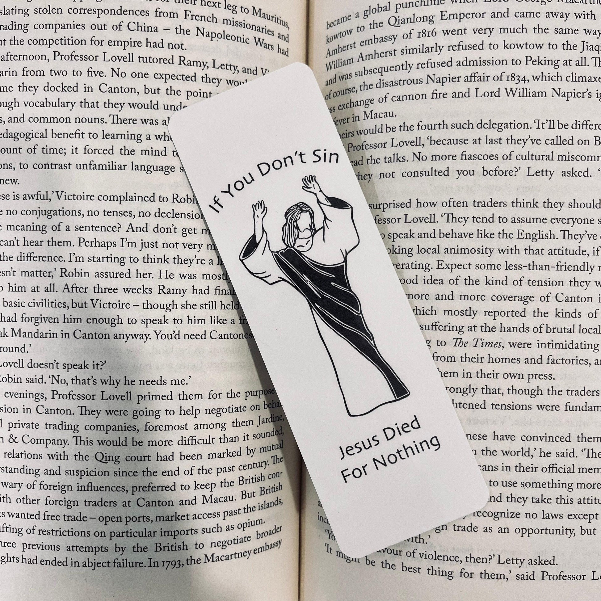 Funny Jesus Bookmark - Laminated, Handmade bookmark by Magic & Meaning