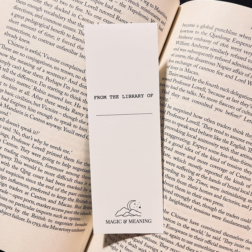 Book Lover Gift: 2026 Mini Reading Tracker Bookmark (Library Card Style) bookmark by Magic & Meaning