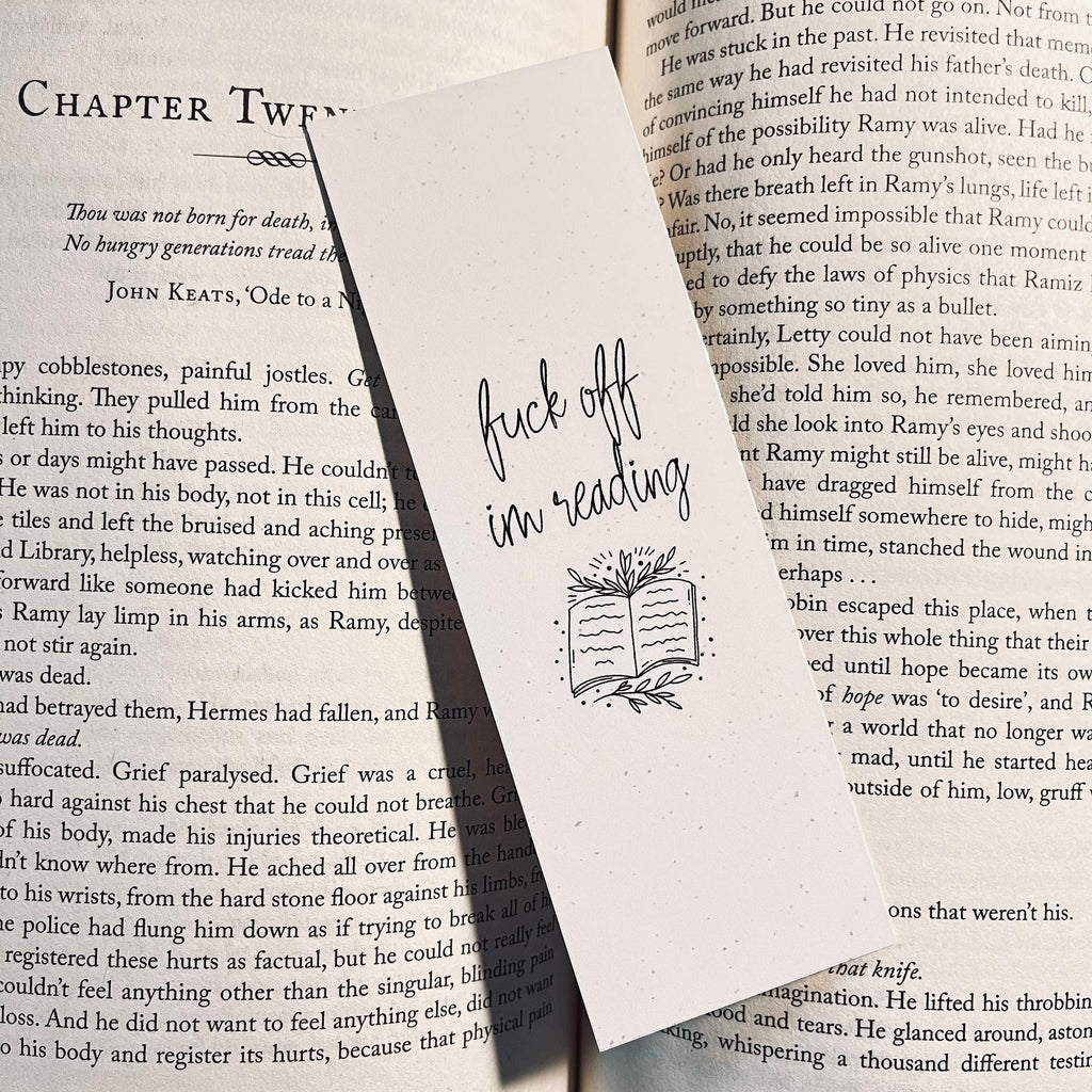 Funny Book Lover Bookmark - Sassy Quote, Laminated Durable Cardstock bookmark by Magic & Meaning