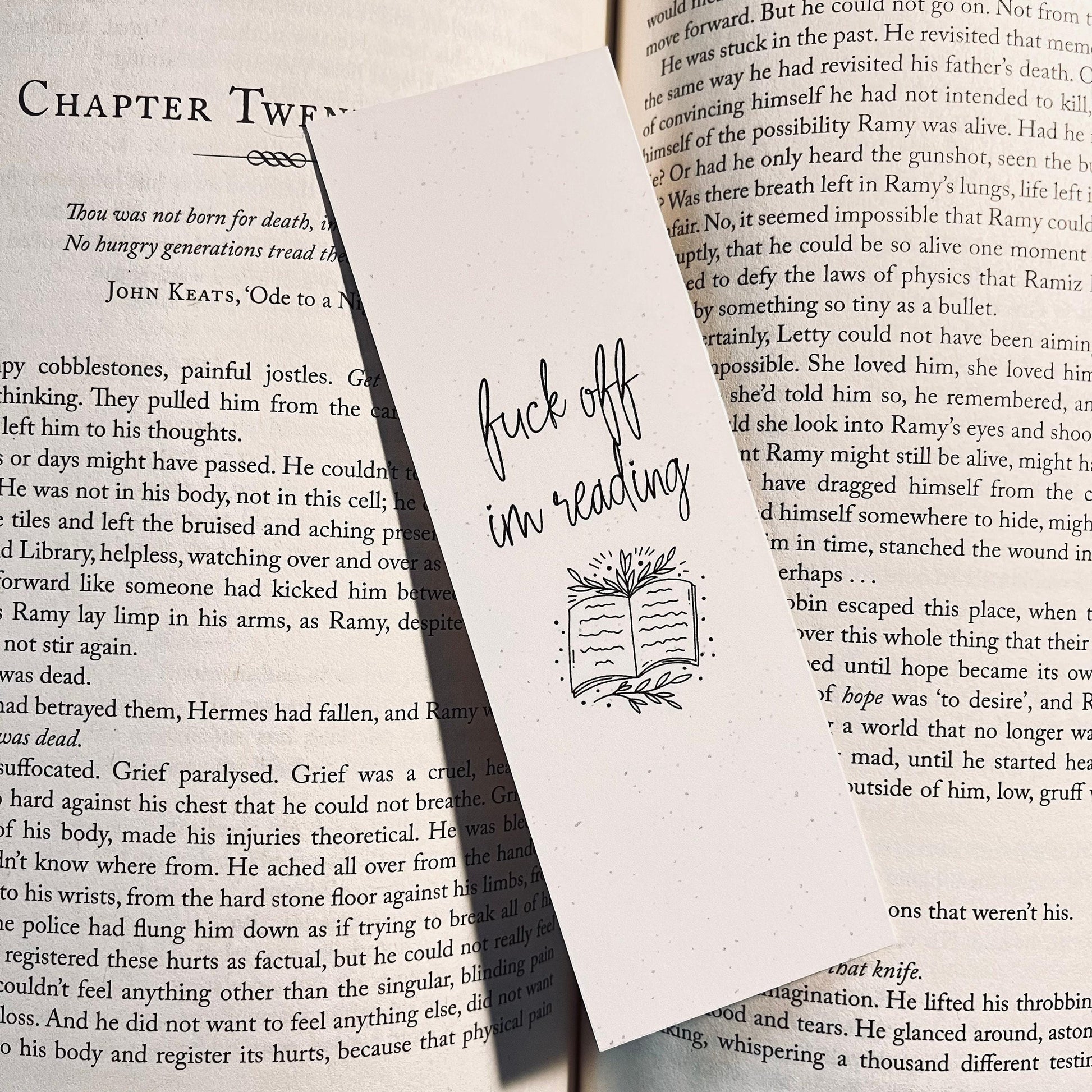 Funny Book Lover Bookmark - Sassy Quote, Laminated Durable Cardstock bookmark by Magic & Meaning