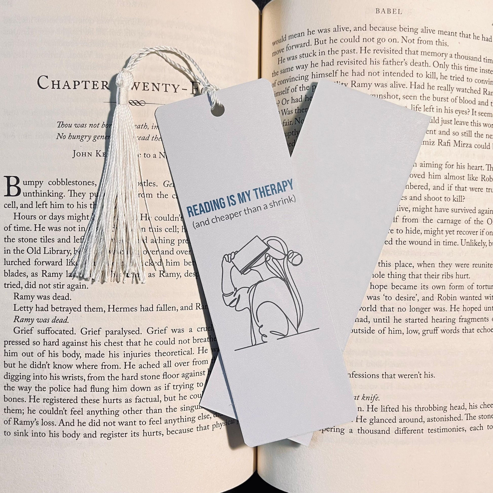 Minimalist Reading Bookmark: One Line Art, Handmade Laminated bookmark by Magic & Meaning
