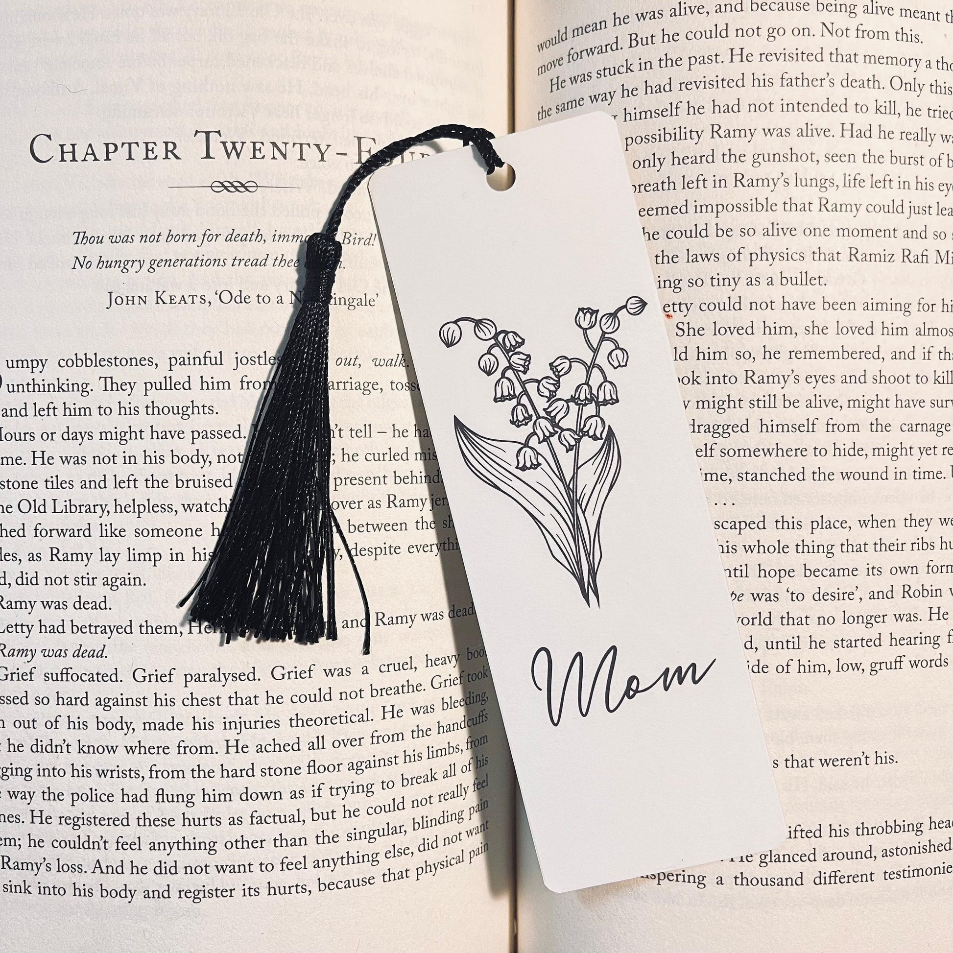 Personalized Bookmark: Birth Month Flower Design - Floral bookmark by Magic & Meaning