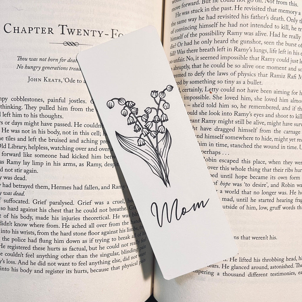 Personalized Bookmark: Birth Month Flower Design - Floral bookmark by Magic & Meaning